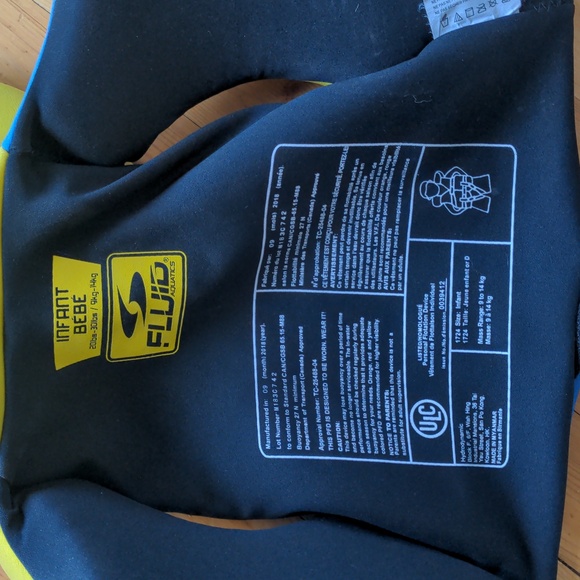 Fluid infant evoprene lifejacket 20-30lbs - Picture 3 of 3